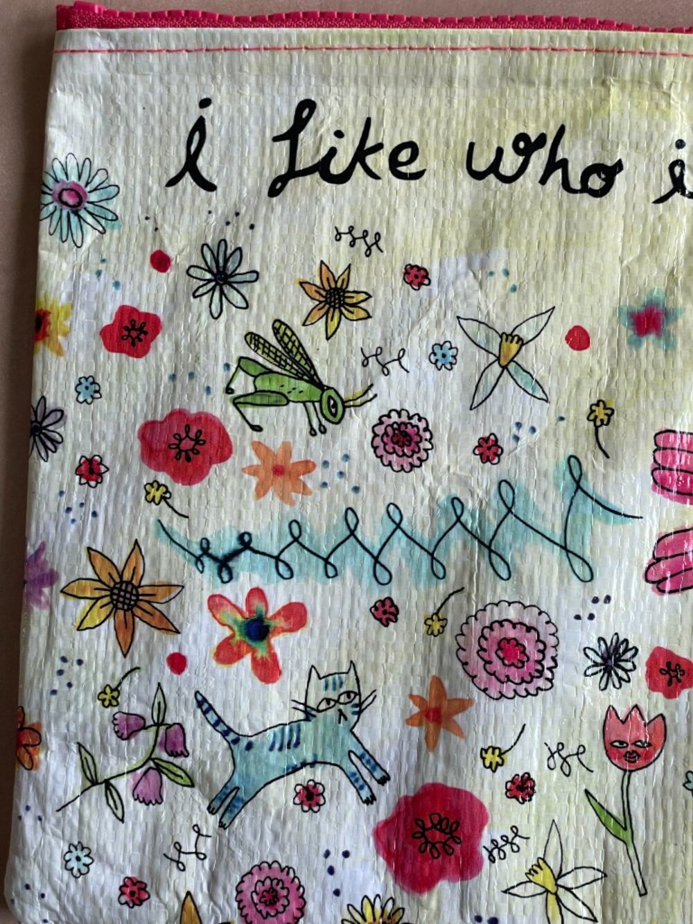 Entire Closet $5! NWT 9"x7" Blue Q Bags I Like Who I'm Becoming Zipper Pouch - Picture 7 of 14